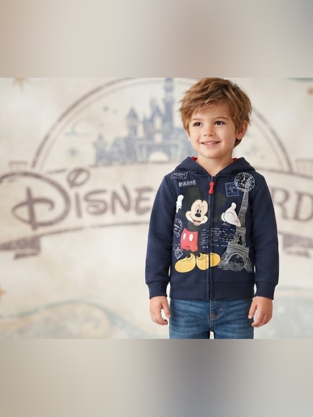 Authentic Disney France Paris Mickey Mouse hooded zippered sweatshirt hoodie 6